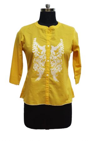 Cotton Embroidered Top,PST100011