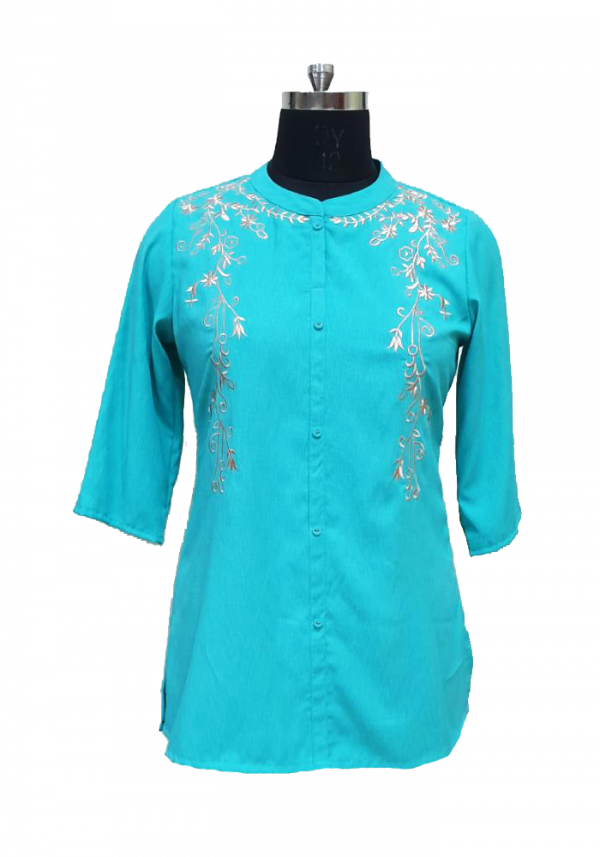 Rayon Light Embroidered Top, PST10005