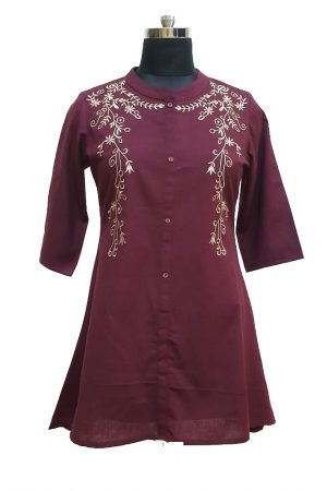 Cotton Embroidered Tunic, PST100014